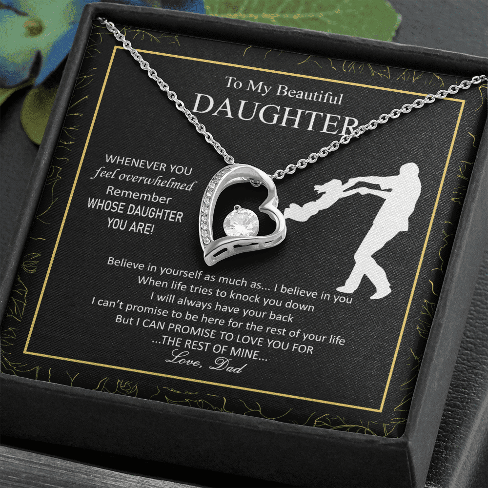 Beautiful Overwhelmed Remember Believe Promise Forever Love Necklace