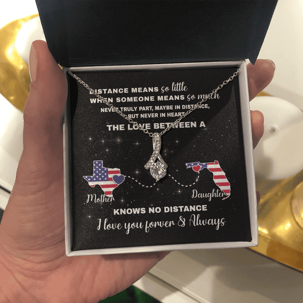 Long Distance Mother Daughter Alluring Beauty Necklace Gift For Mom From Daughter 