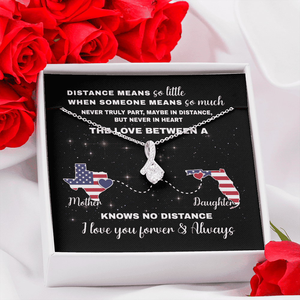 Long Distance Mother Daughter Alluring Beauty Necklace Gift For Mom From Daughter 