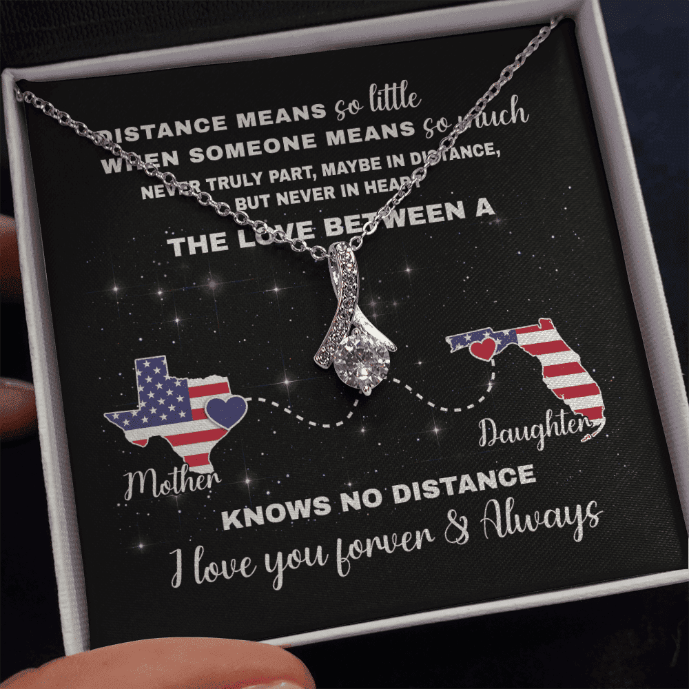 Long Distance Mother Daughter Alluring Beauty Necklace Gift For Mom From Daughter 