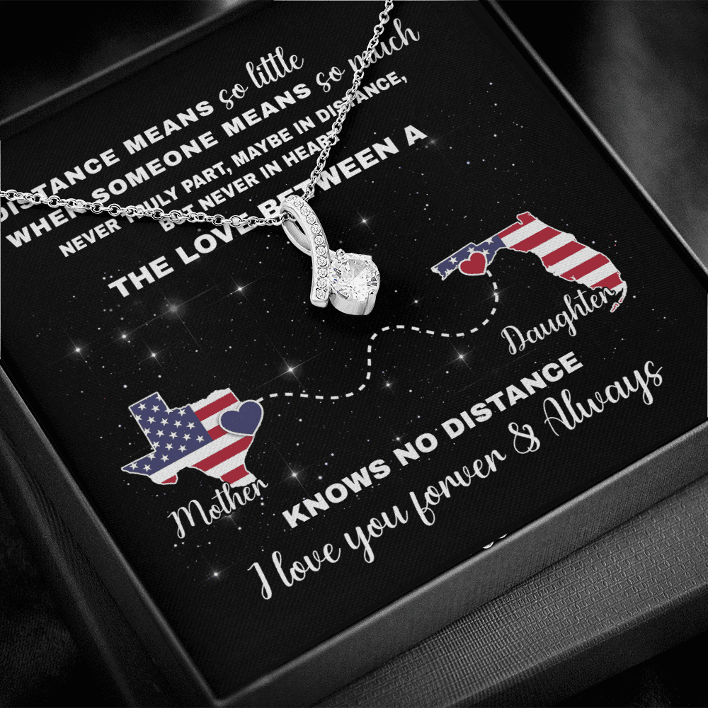 Long Distance Mother Daughter Alluring Beauty Necklace Gift For Mom From Daughter 