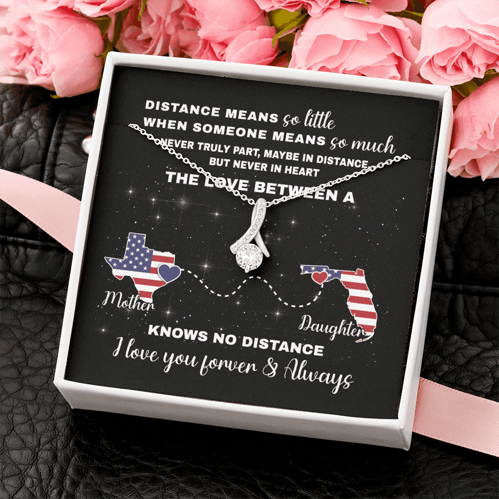 Long Distance Mother Daughter Alluring Beauty Necklace Gift For Mom From Daughter 