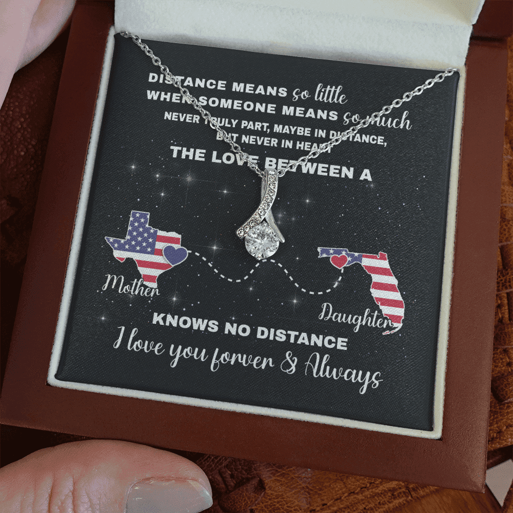 Long Distance Mother Daughter Alluring Beauty Necklace Gift For Mom From Daughter 
