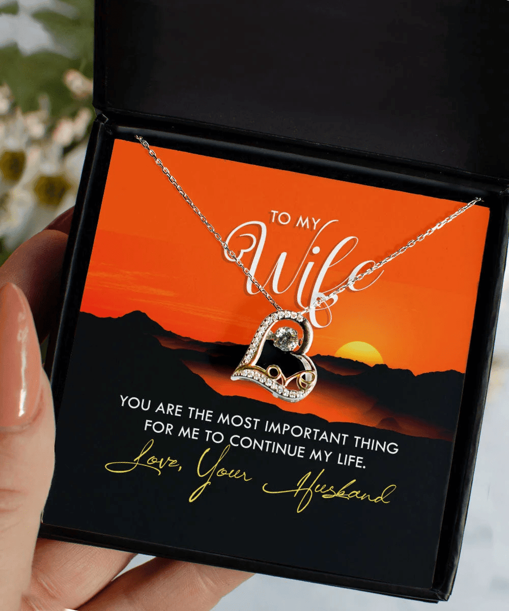 To My Wife You Are The Most Important Thing Love Dancing Necklace
