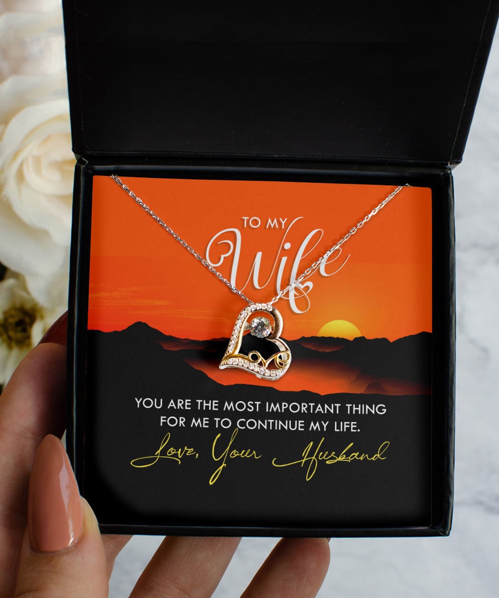 To My Wife You Are The Most Important Thing Love Dancing Necklace