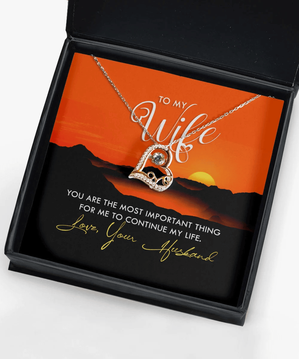 To My Wife You Are The Most Important Thing Love Dancing Necklace