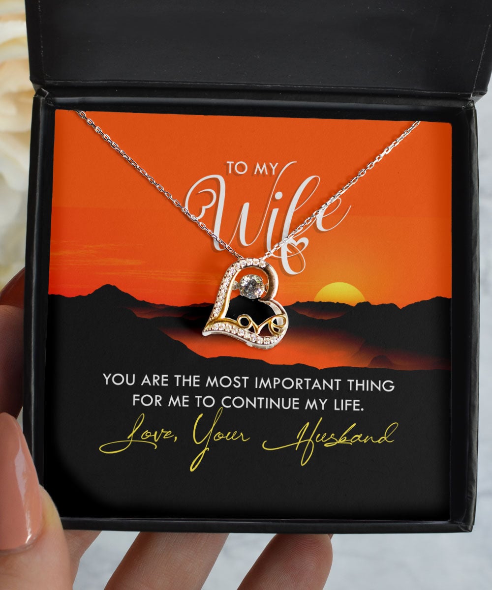 To My Wife You Are The Most Important Thing Love Dancing Necklace