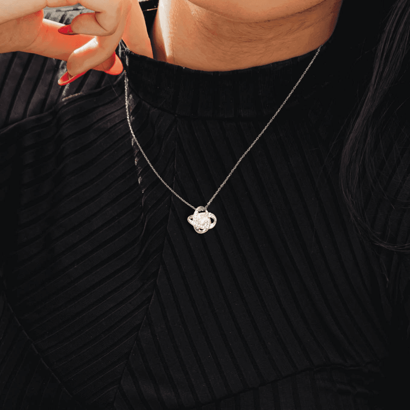 To My Daughter - Stand Tall Love Knot Necklace