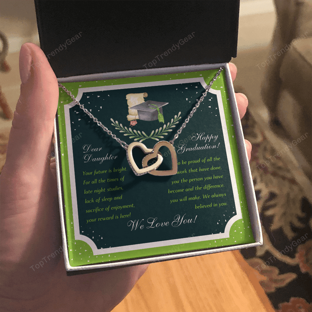 We Love You Interlocking Heart Necklace Graduation Gifts For Her 