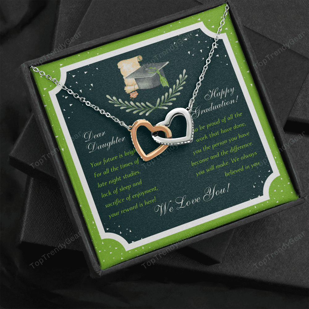 We Love You Interlocking Heart Necklace Graduation Gifts For Her 