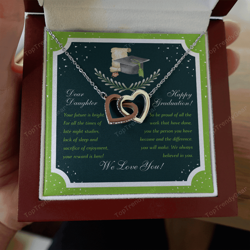 We Love You Interlocking Heart Necklace Graduation Gifts For Her 