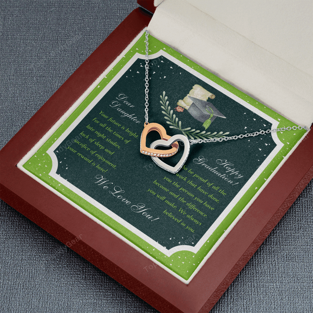 We Love You Interlocking Heart Necklace Graduation Gifts For Her 