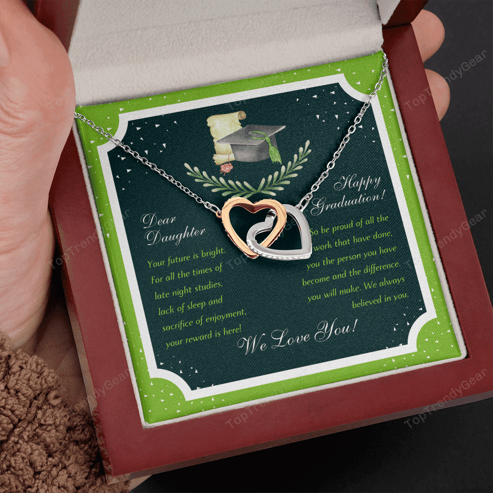 We Love You Interlocking Heart Necklace Graduation Gifts For Her 