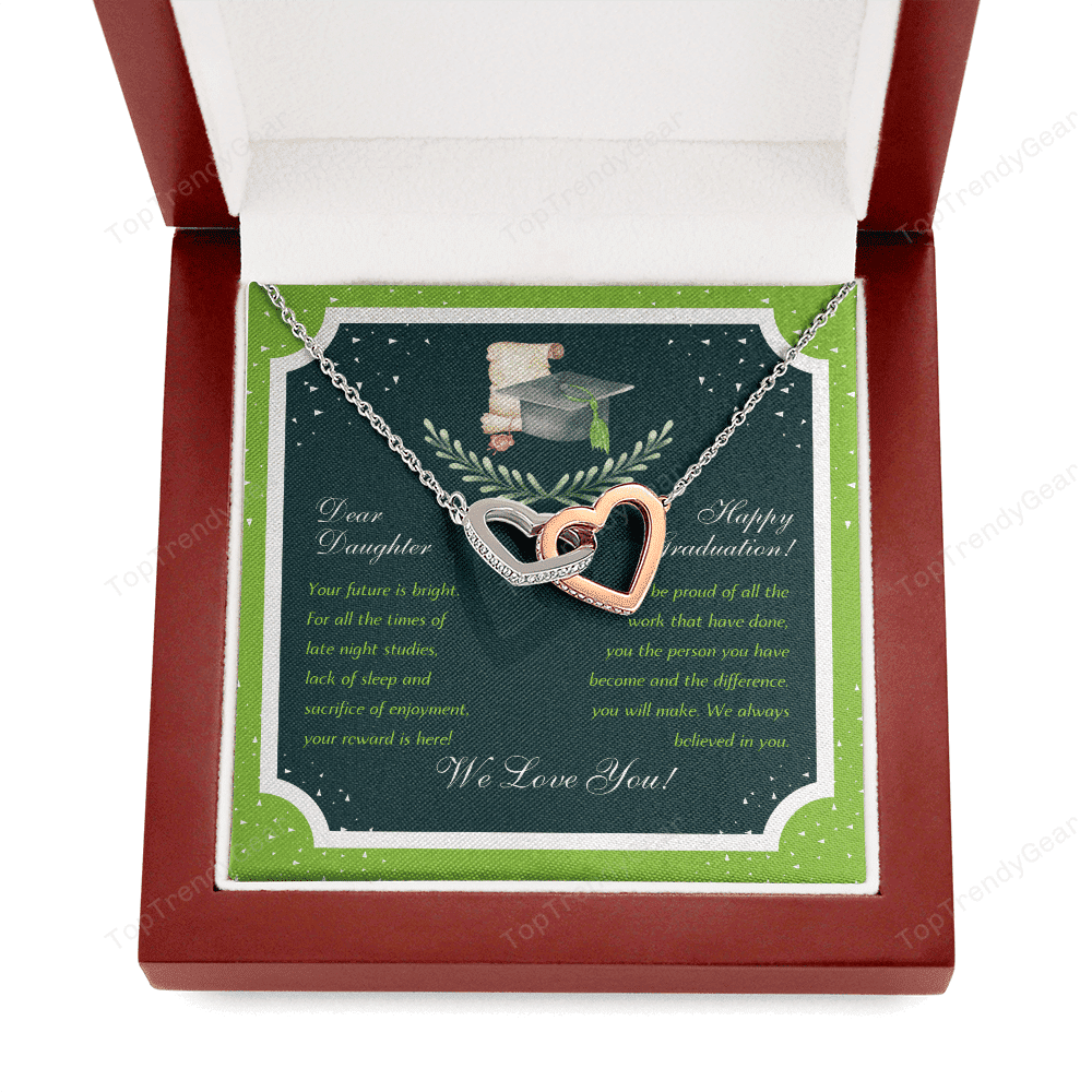 We Love You Interlocking Heart Necklace Graduation Gifts For Her 