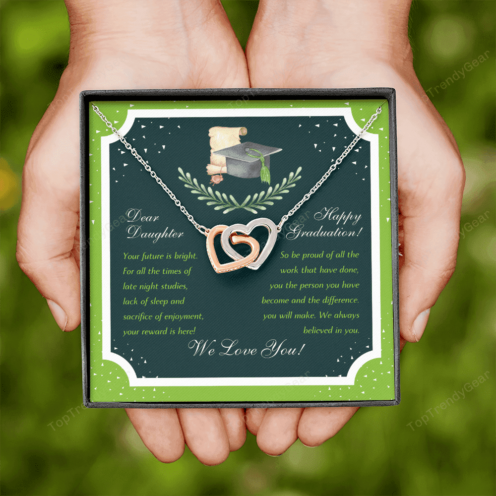 We Love You Interlocking Heart Necklace Graduation Gifts For Her 