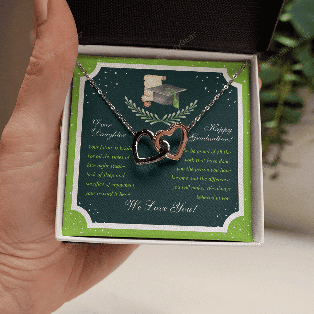 We Love You Interlocking Heart Necklace Graduation Gifts For Her 
