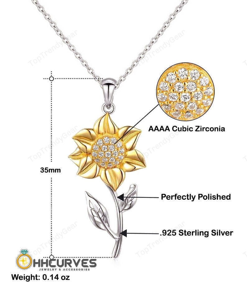 Everything Custom Spotify Code With Couple Photo And Song Card Sunflower Pendant Necklace Anniversary Gifts For Her 