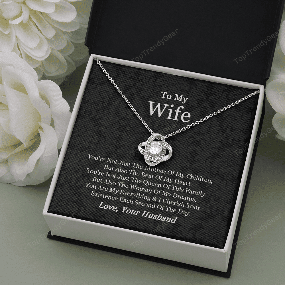 Gift For Wife From Husband You Are My Everything Love Knot Necklace