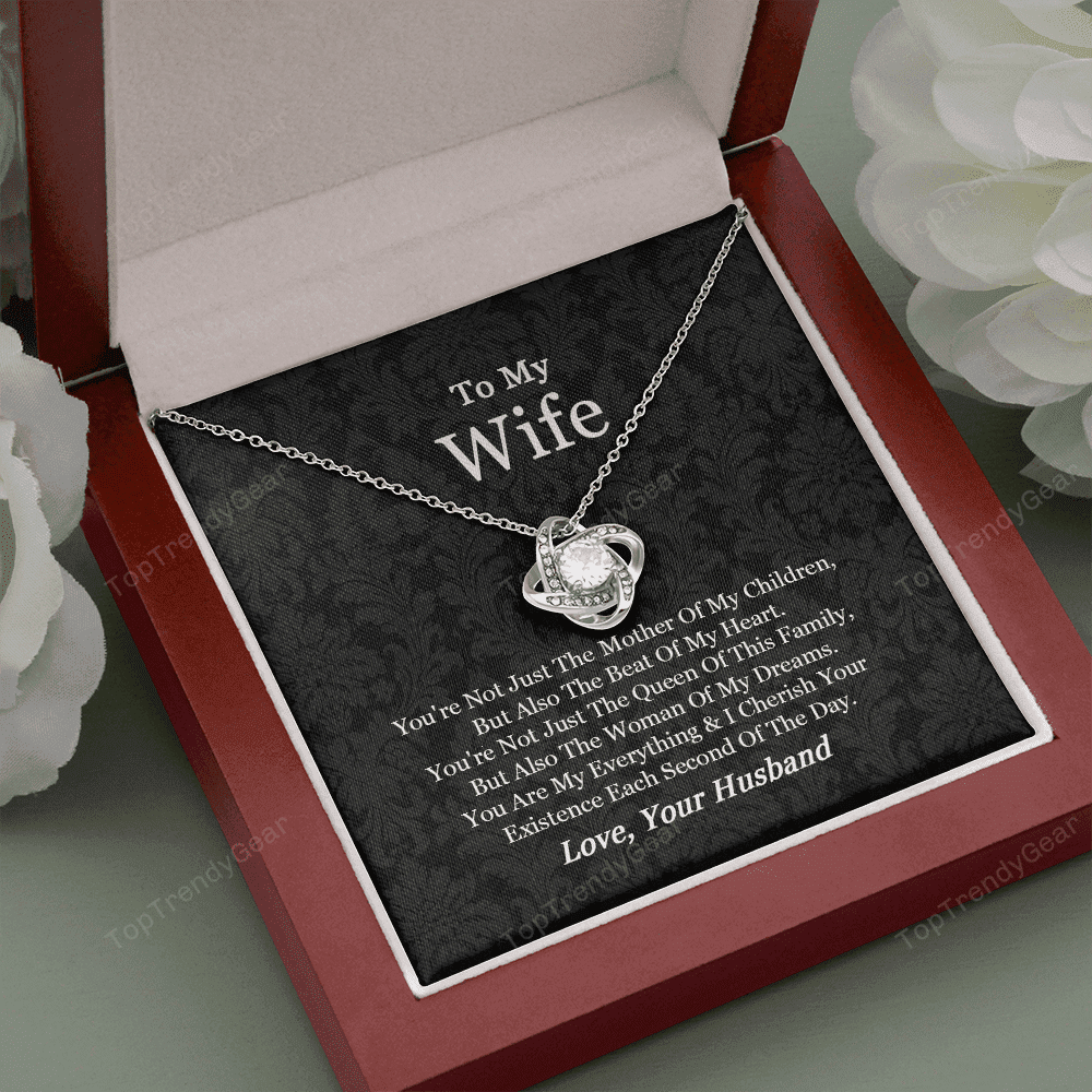 Gift For Wife From Husband You Are My Everything Love Knot Necklace
