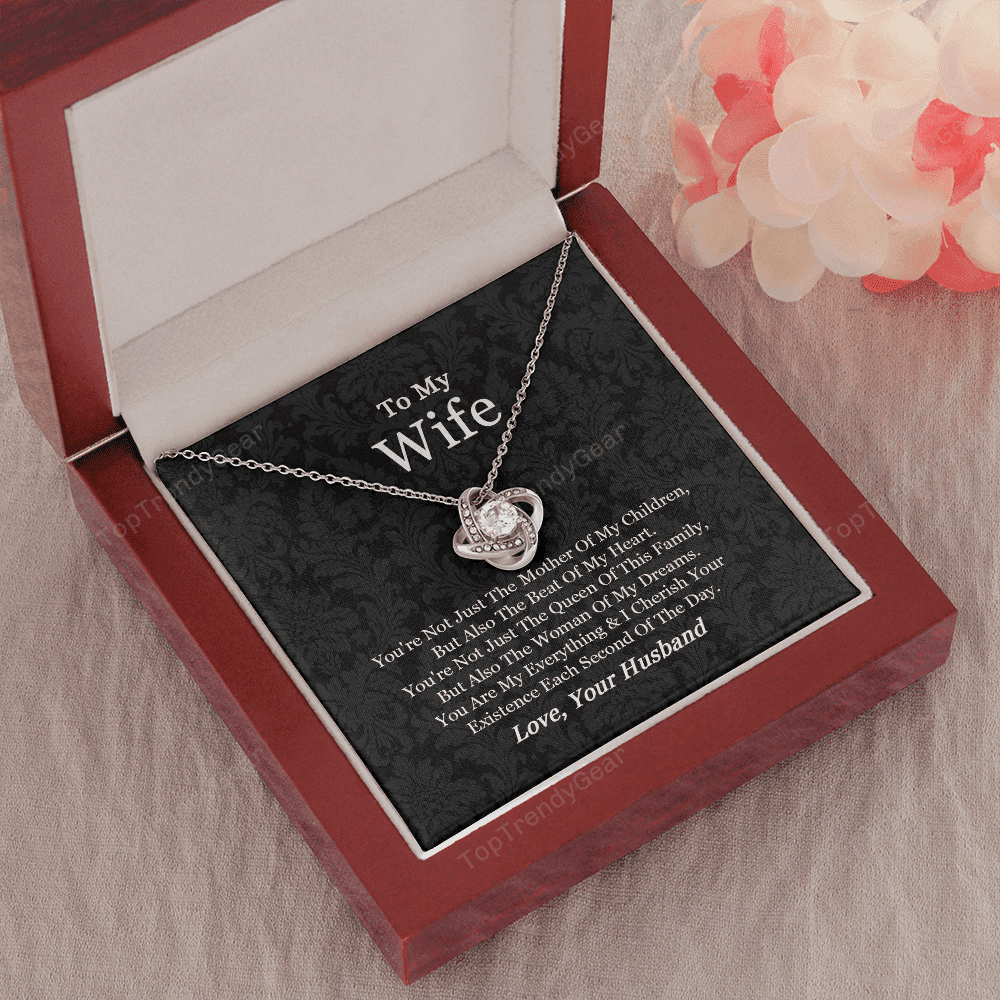 Gift For Wife From Husband You Are My Everything Love Knot Necklace