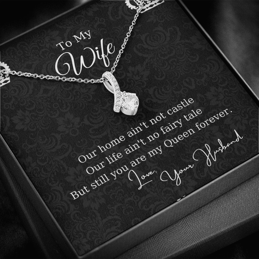 Gift For Wife Crown You're My Queen Forever Alluring Beauty Necklace