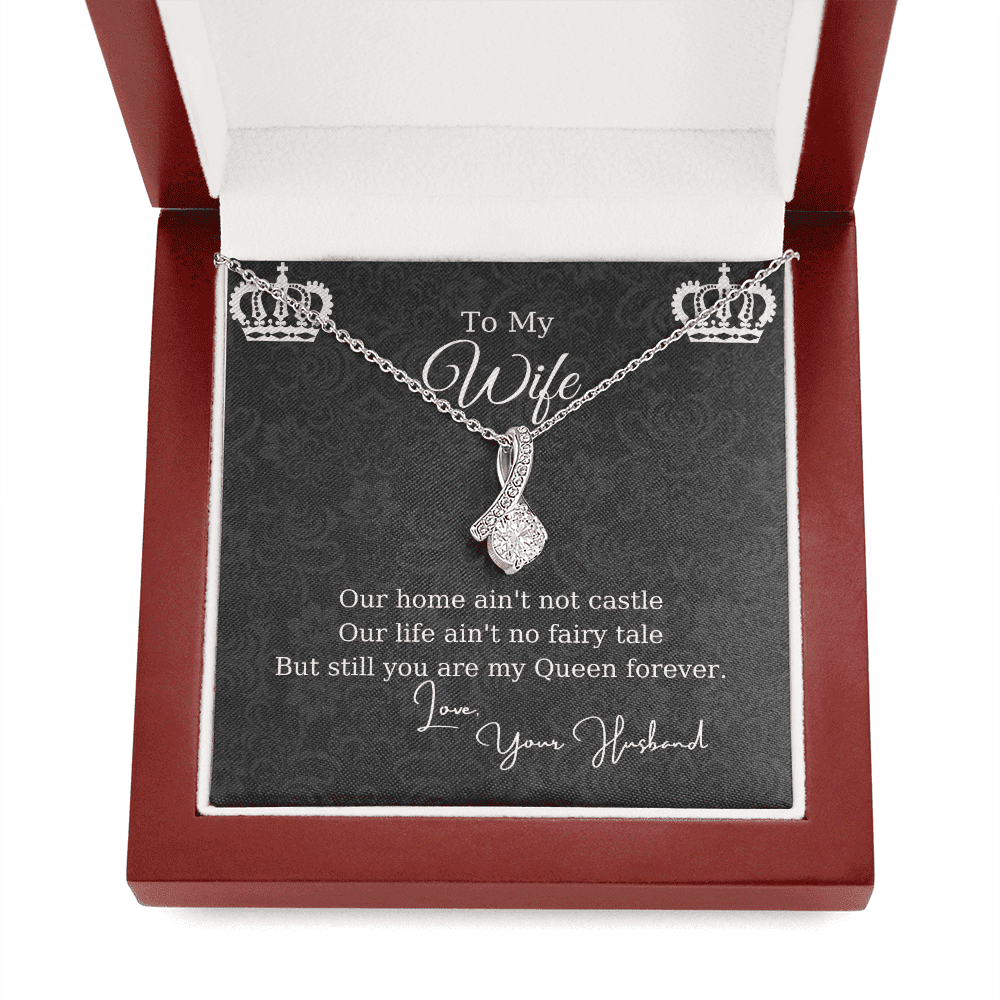 Gift For Wife Crown You're My Queen Forever Alluring Beauty Necklace