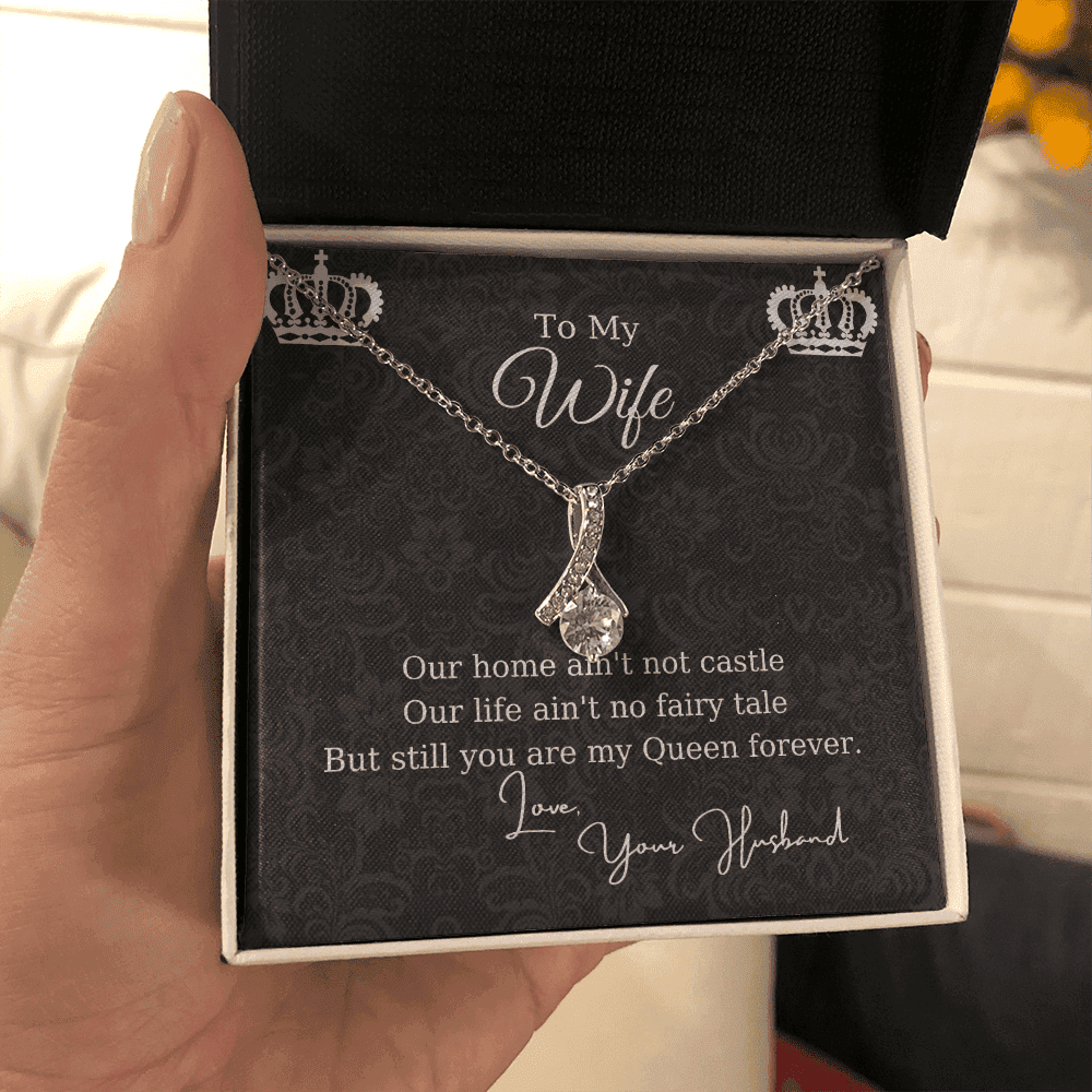 Gift For Wife Crown You're My Queen Forever Alluring Beauty Necklace