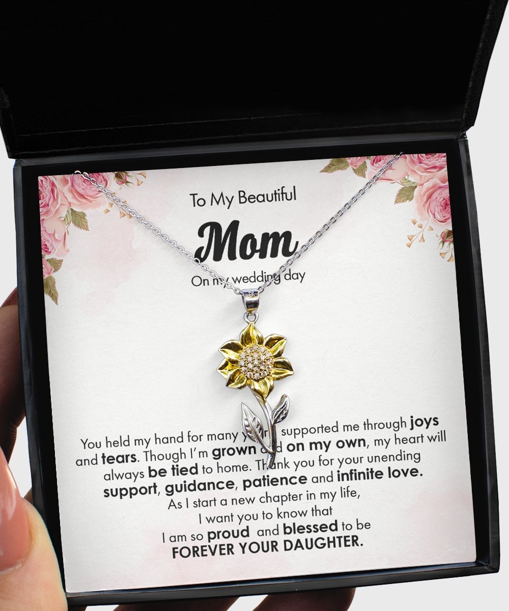 To My Beautiful Mom, Necklace For My Mom, Gift For Mom From Daughter