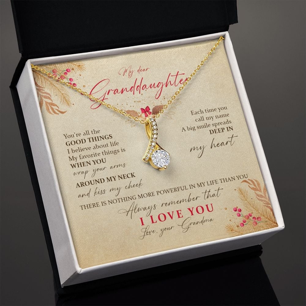 Granddaughter Necklace From Grandma There Is Nothing More Powerful In My Life Than You Alluring Beauty Necklace