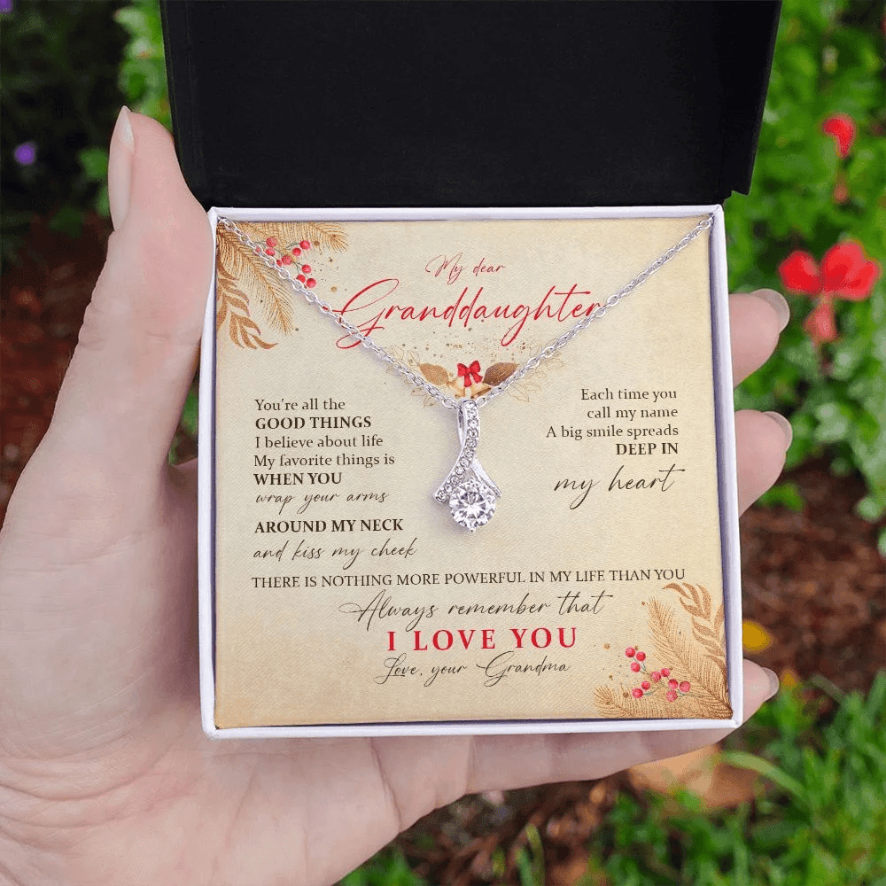 Granddaughter Necklace From Grandma There Is Nothing More Powerful In My Life Than You Alluring Beauty Necklace
