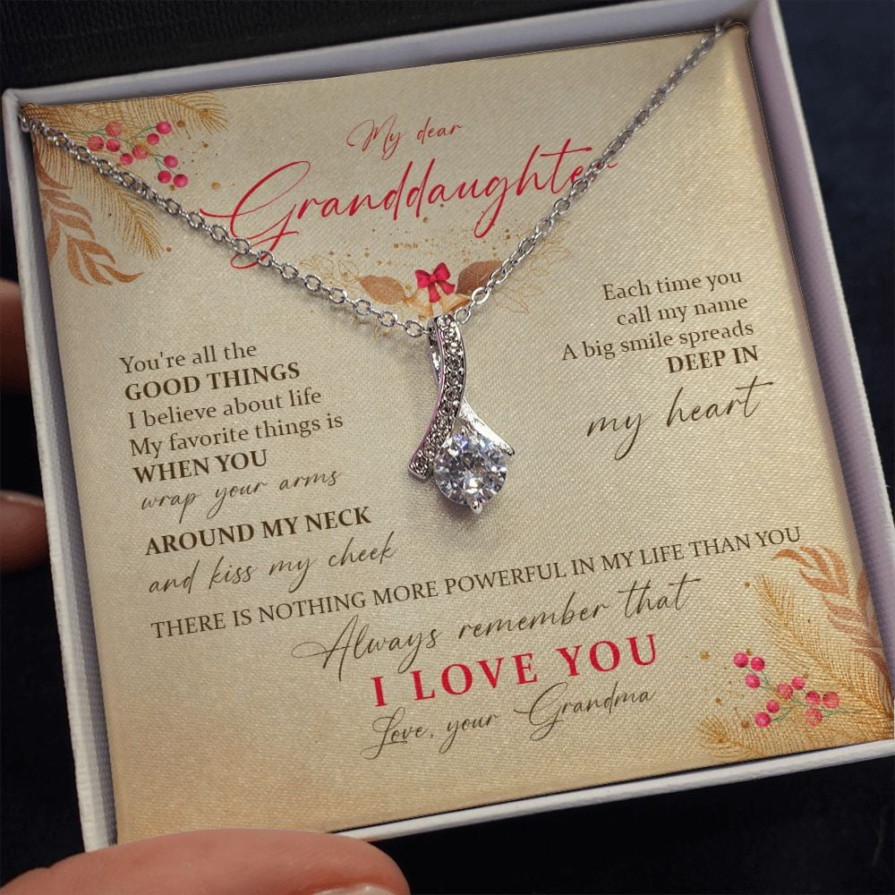 Granddaughter Necklace From Grandma There Is Nothing More Powerful In My Life Than You Alluring Beauty Necklace