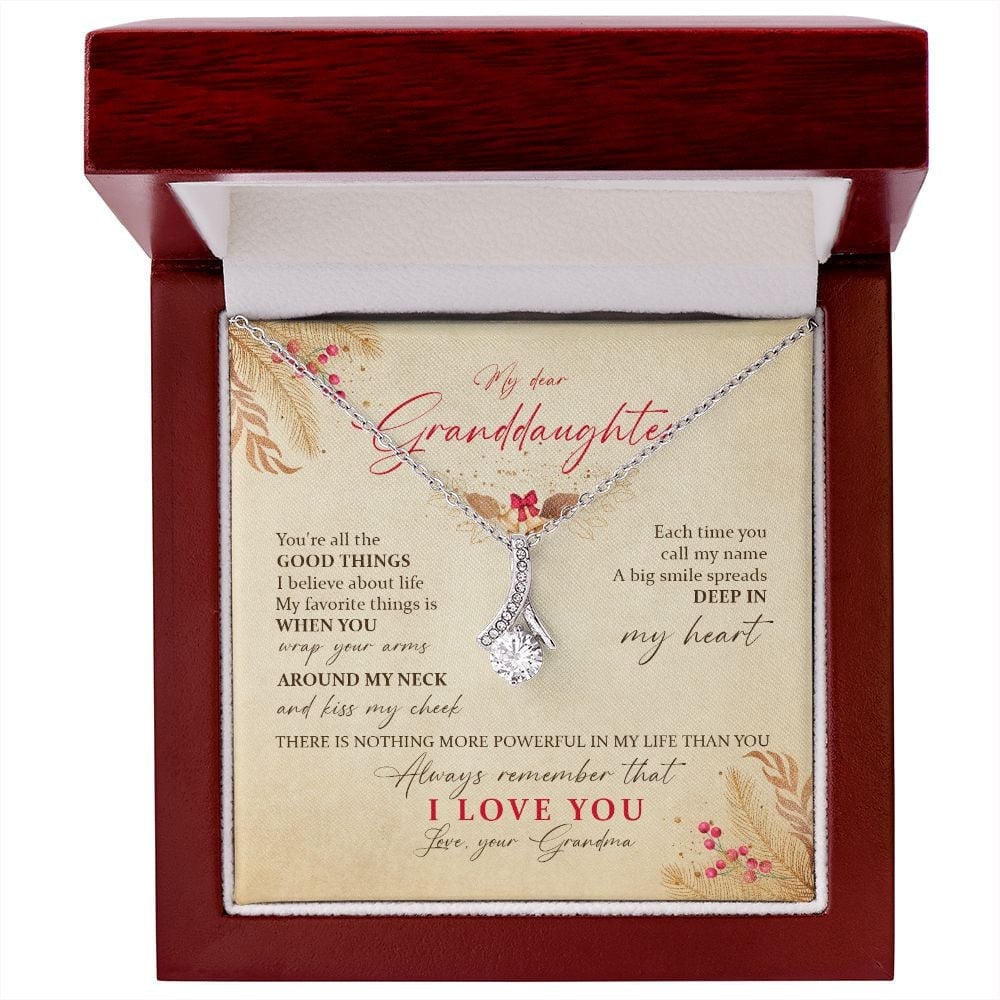 Granddaughter Necklace From Grandma There Is Nothing More Powerful In My Life Than You Alluring Beauty Necklace