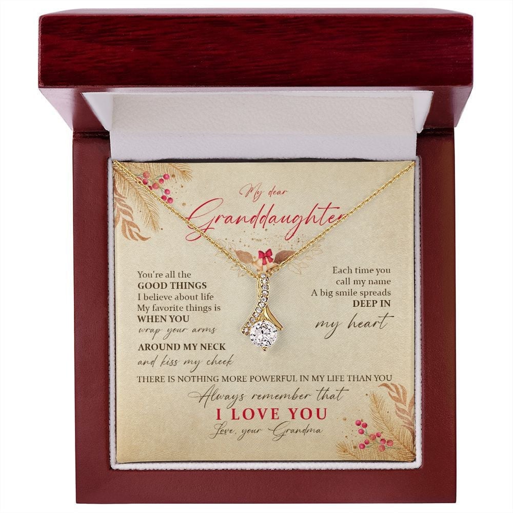 Granddaughter Necklace From Grandma There Is Nothing More Powerful In My Life Than You Alluring Beauty Necklace