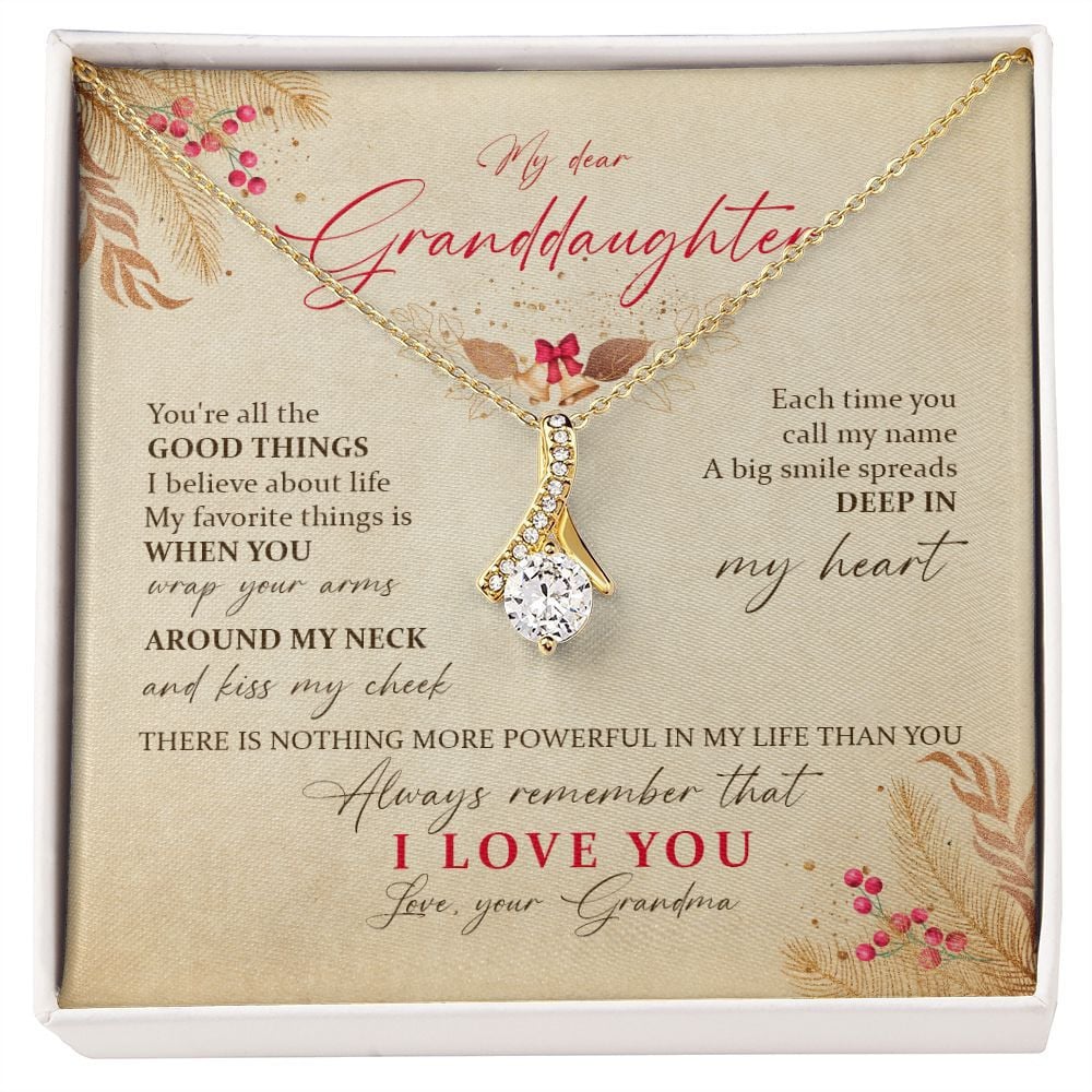 Granddaughter Necklace From Grandma There Is Nothing More Powerful In My Life Than You Alluring Beauty Necklace
