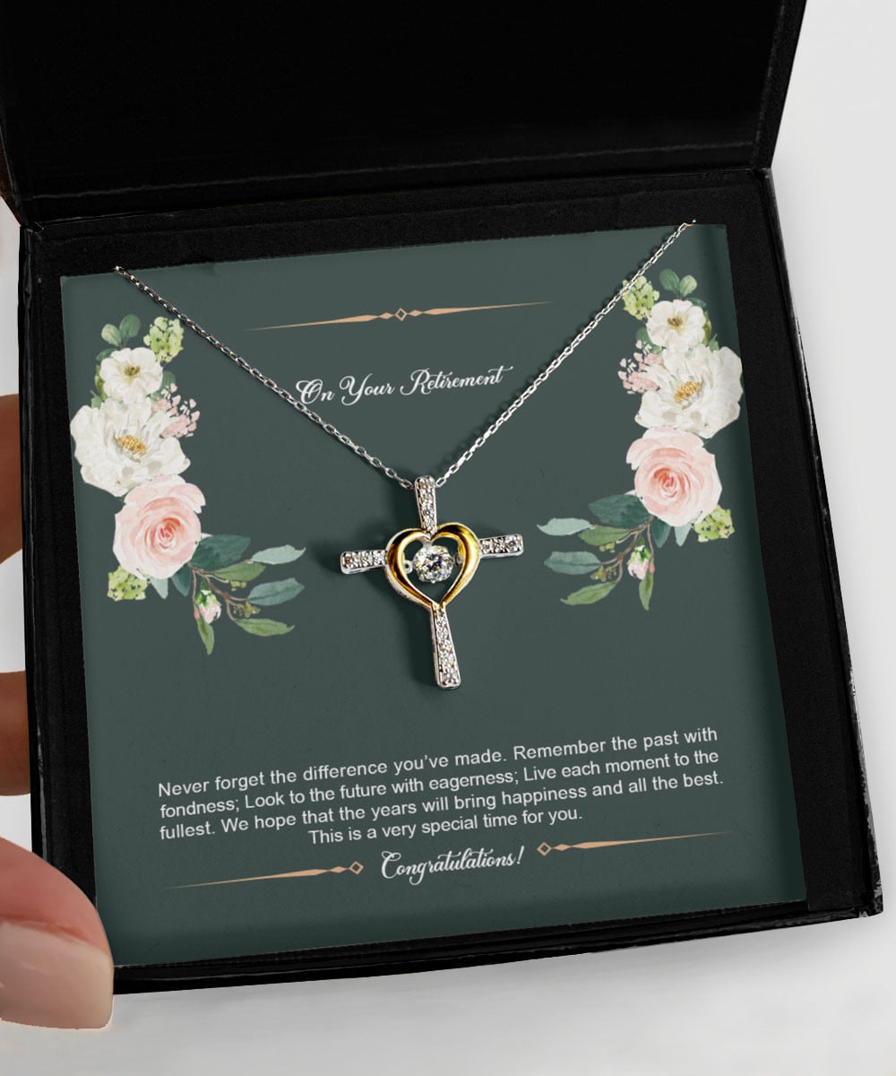 Retirement Gift Never Forget The Difference You Have Made Best Gift For Her Cross Dancing Necklace 