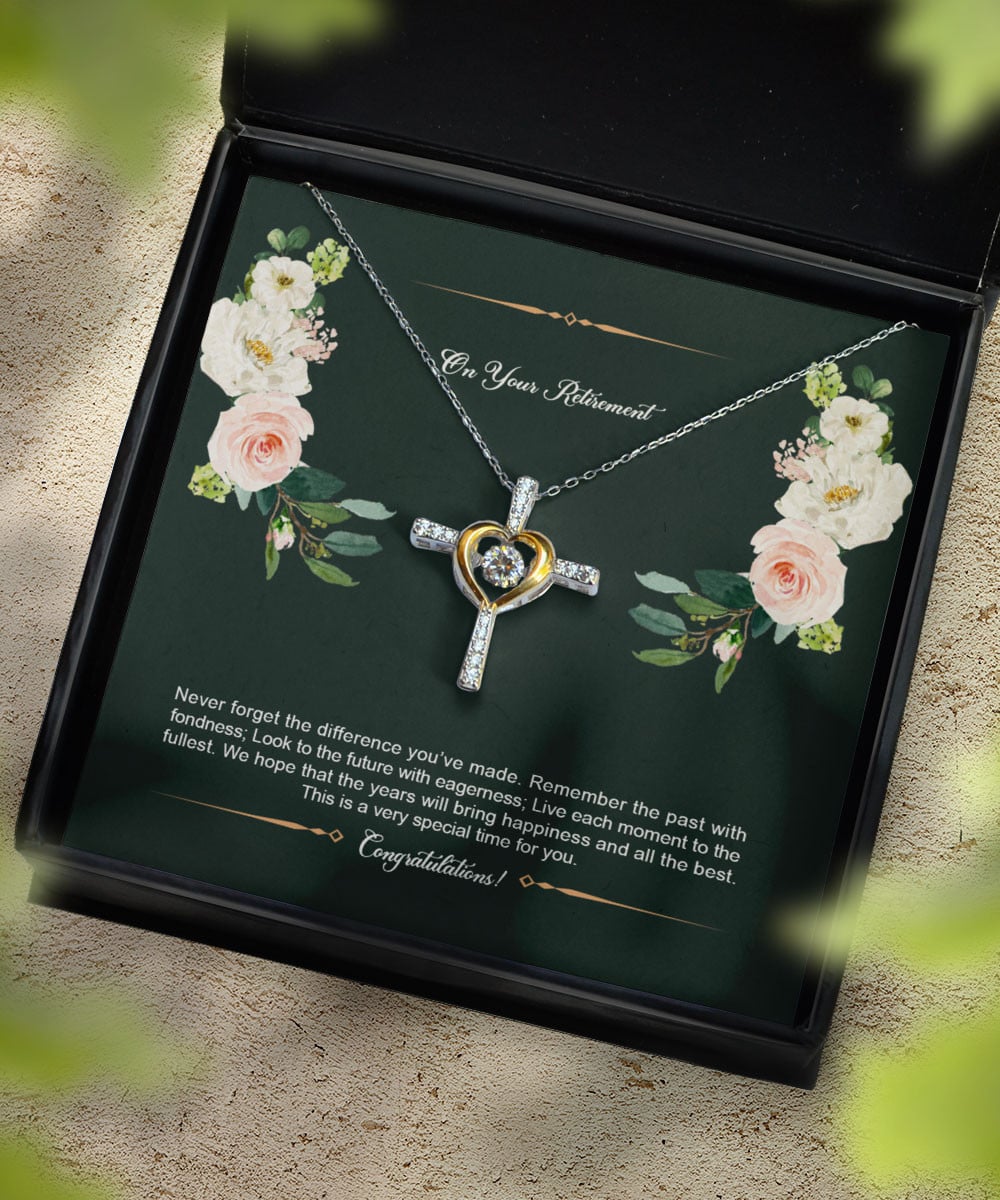 Retirement Gift Never Forget The Difference You Have Made Best Gift For Her Cross Dancing Necklace 