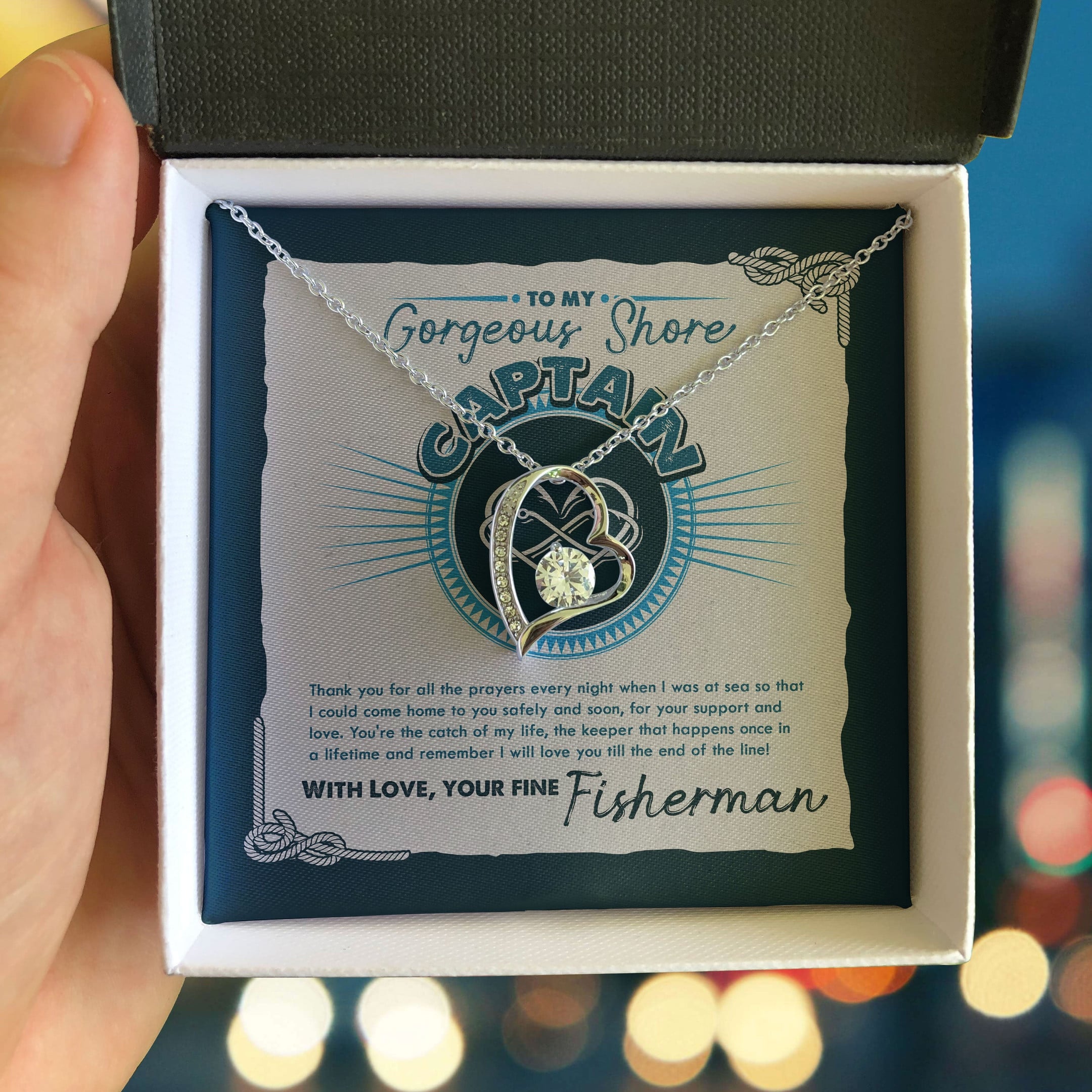 From Fisherman I Will Love You Till The End Of The Line Forever Love Necklace