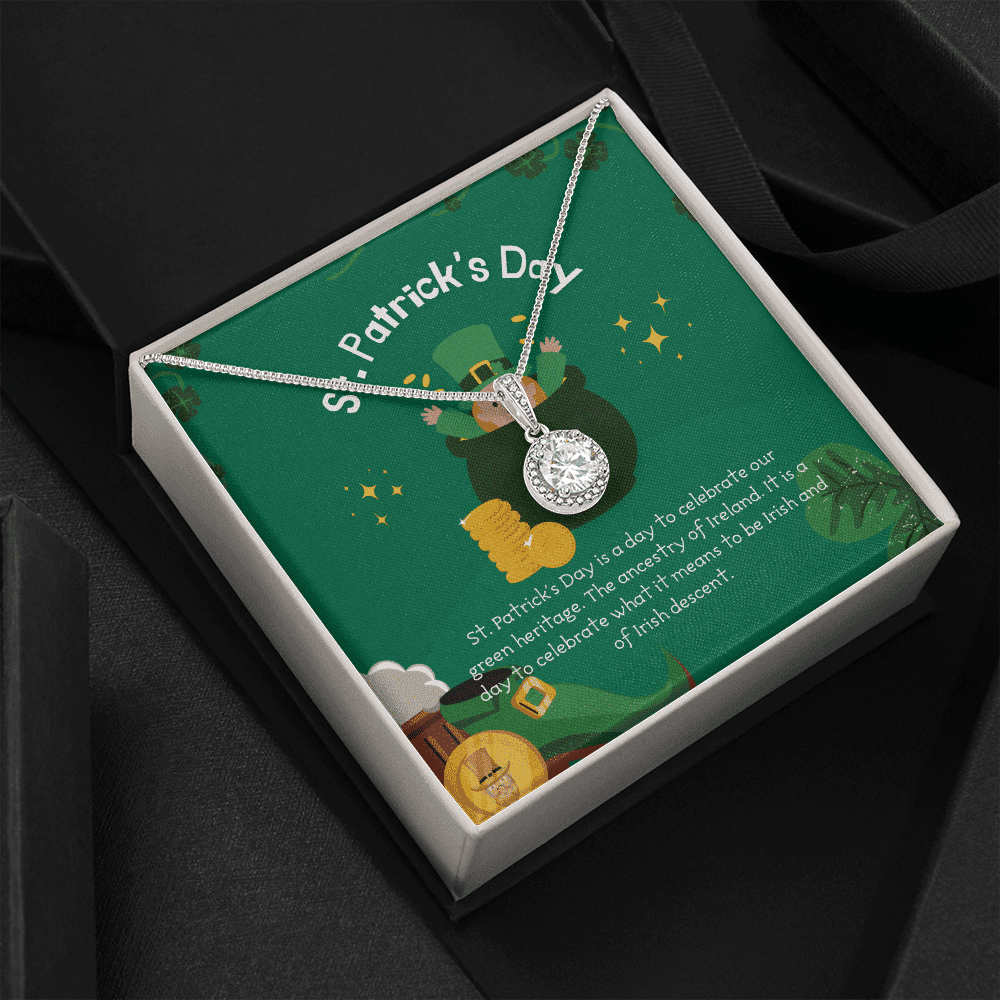 It Is A Day To Celebrate What It Means Eternal Hope Necklace Gift For Her Happy Patrick's Day 