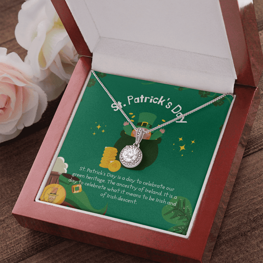 It Is A Day To Celebrate What It Means Eternal Hope Necklace Gift For Her Happy Patrick's Day 