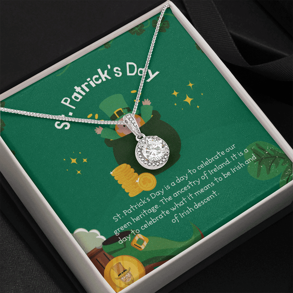 It Is A Day To Celebrate What It Means Eternal Hope Necklace Gift For Her Happy Patrick's Day 