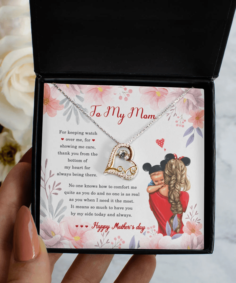 To My Mom It Means So Much To Have You By My Side Happy Mother's Day Love Dancing Necklace 
