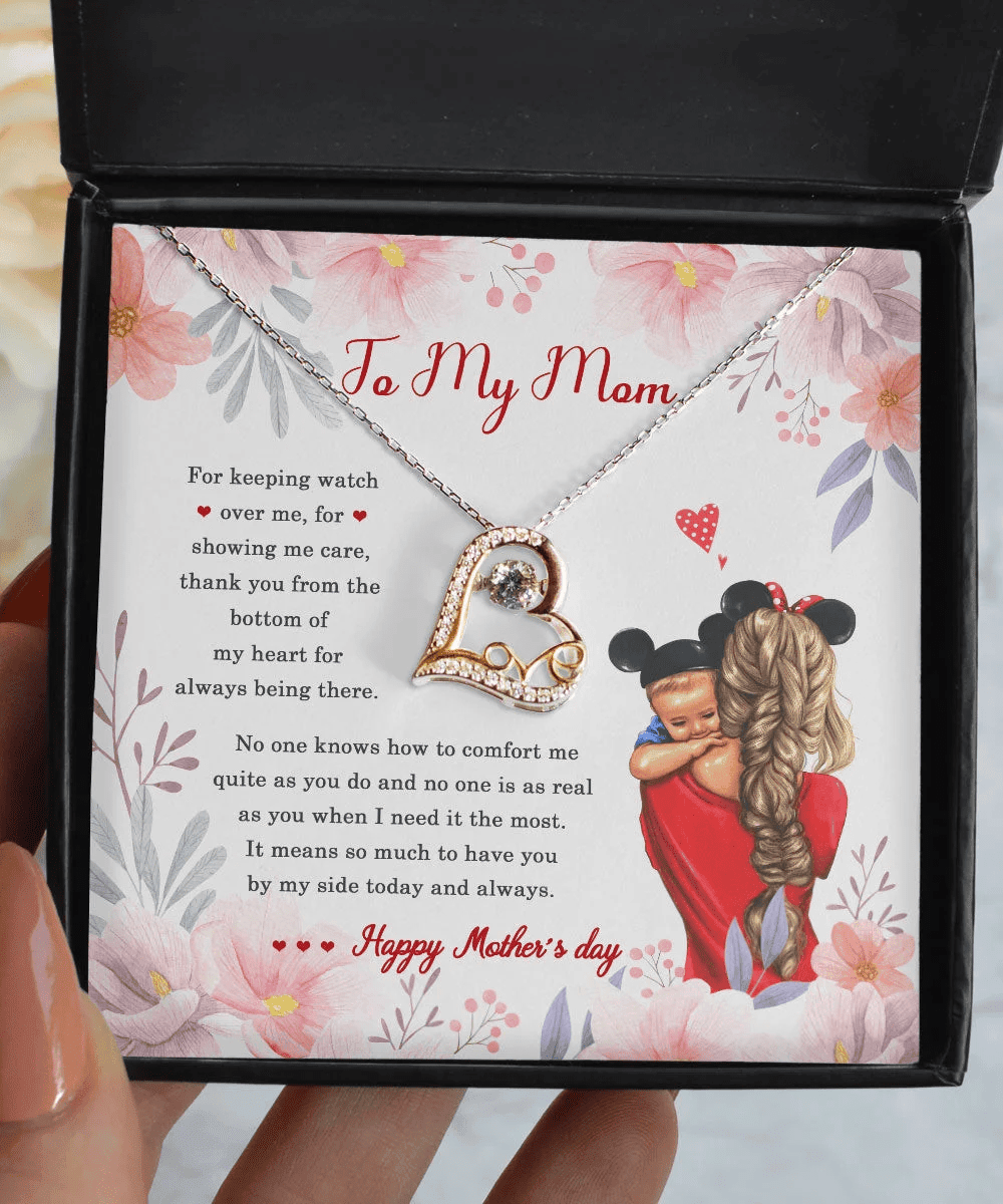 To My Mom It Means So Much To Have You By My Side Happy Mother's Day Love Dancing Necklace 