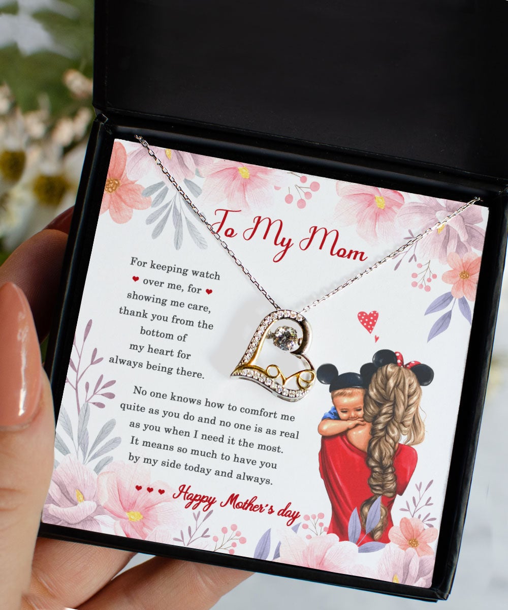 To My Mom It Means So Much To Have You By My Side Happy Mother's Day Love Dancing Necklace 