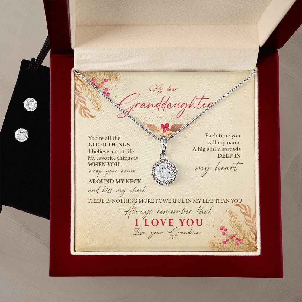 Granddaughter Necklace From Grandma There Is Nothing More Powerful In My Life Than You Eternal Hope Necklace Set