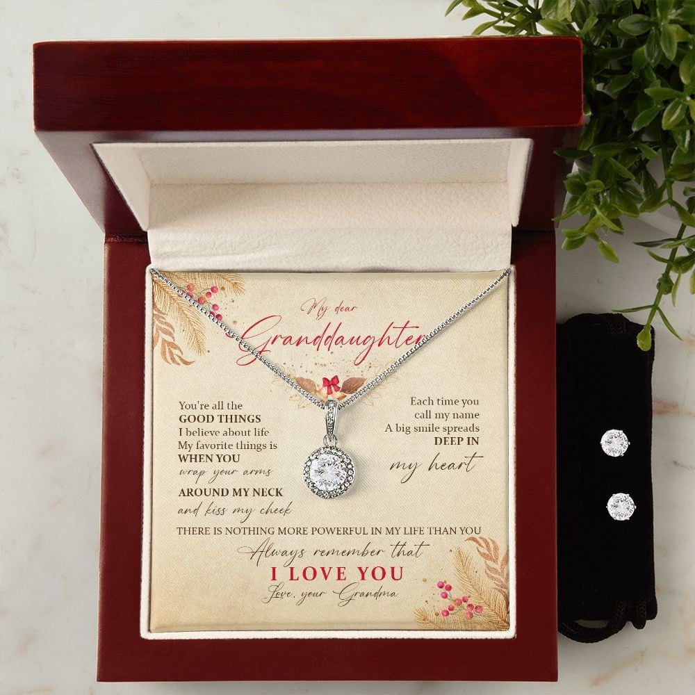 Granddaughter Necklace From Grandma There Is Nothing More Powerful In My Life Than You Eternal Hope Necklace Set