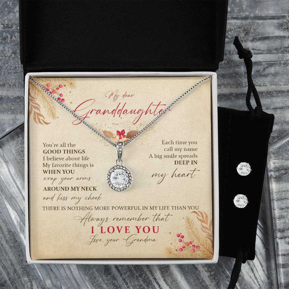 Granddaughter Necklace From Grandma There Is Nothing More Powerful In My Life Than You Eternal Hope Necklace Set