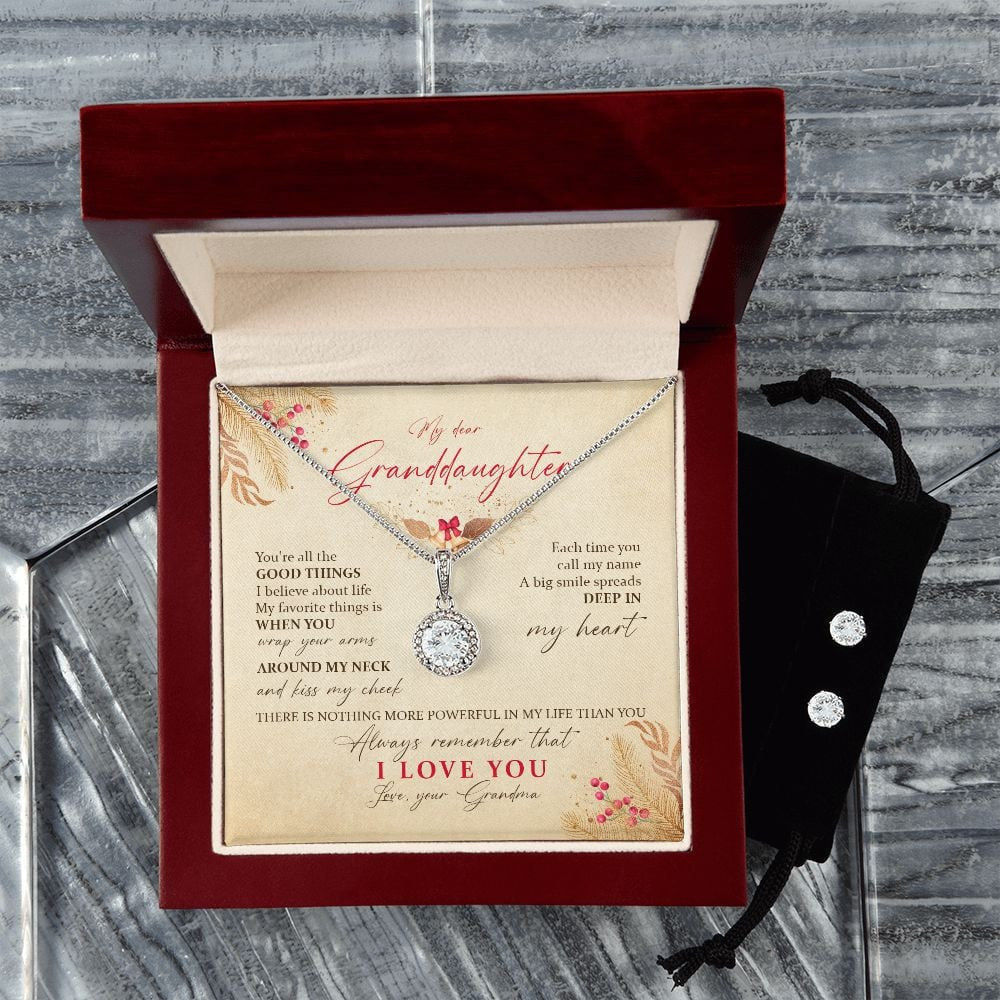 Granddaughter Necklace From Grandma There Is Nothing More Powerful In My Life Than You Eternal Hope Necklace Set