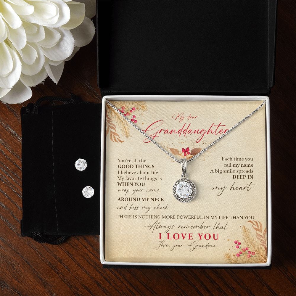Granddaughter Necklace From Grandma There Is Nothing More Powerful In My Life Than You Eternal Hope Necklace Set