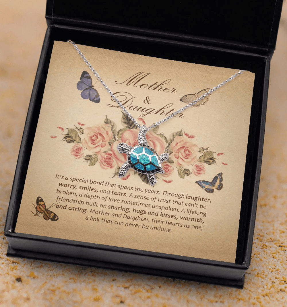 Gift For Mother And Daughter It Is A Special Bond That Spans The Years Opal Turtle Necklace 