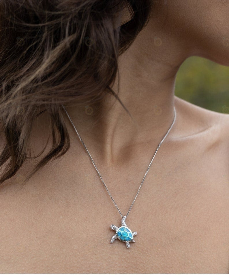 Gift For Mother And Daughter It Is A Special Bond That Spans The Years Opal Turtle Necklace 